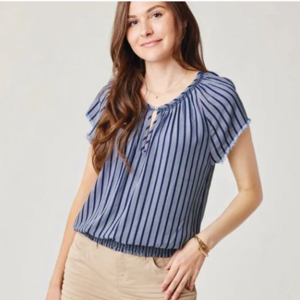 Carve Designs Lilly Navy stripe